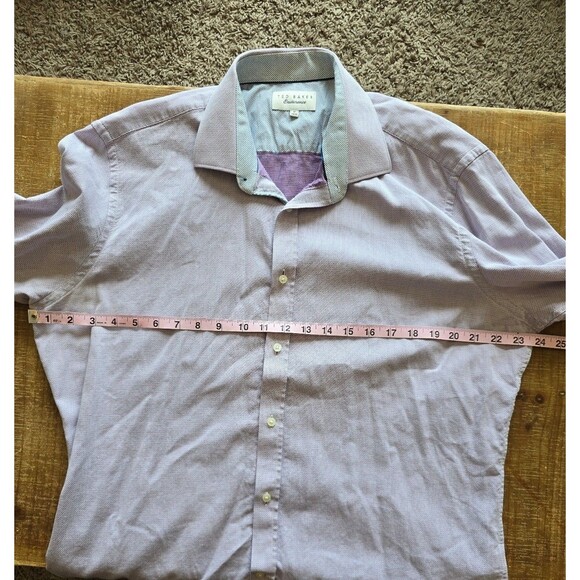 Ted Baker Endurance button down long sleeve shirt men's size 17 (34/35) - Picture 7 of 7